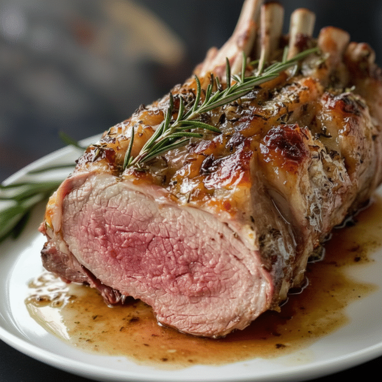 Roast Rack of Lamb with Rosemary Elegant Dinner Recipe