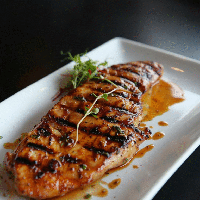 Grilled Chicken Breast – Juicy, Golden & Perfectly Plated